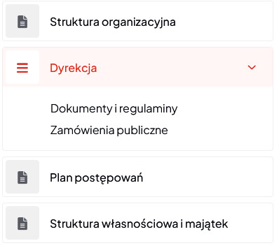 Przykładowe menu BIP